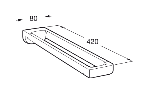 Roca Tempo wieszak podwójny na ręcznik chrom A817031001