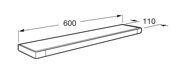 Roca Tempo półka łazienkowa 60 cm szkło/chrom A817027001