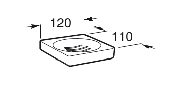 Roca Tempo mydelniczka ścienna chrom A817023001
