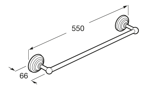Roca Carmen wieszak jednoramienny na ręcznik chrom A817003001