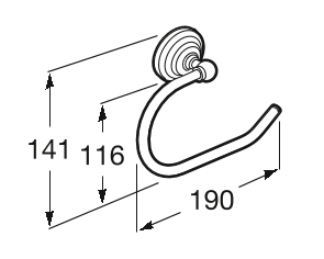 Roca Carmen wieszak na papier toaletowy chrom A817004001