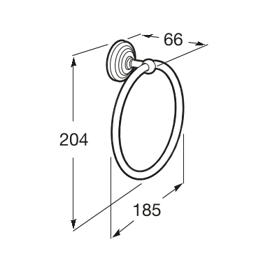 Roca Carmen wieszak okrągły na ręcznik chrom A817002001