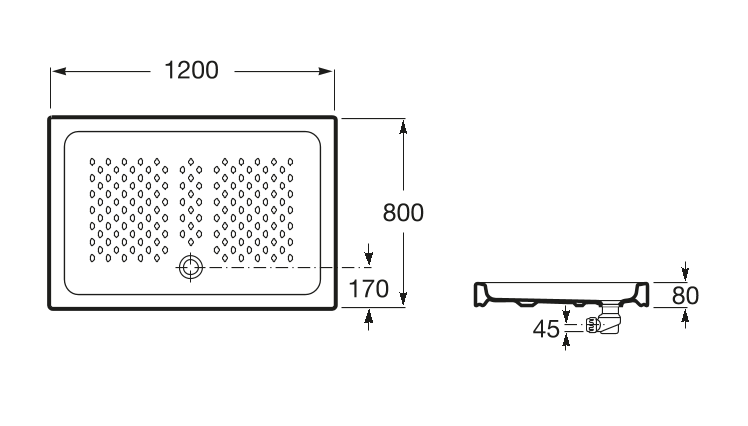 Roca Italia brodzik prostokątnyy ceramiczny 120x80 biały A3740HP000