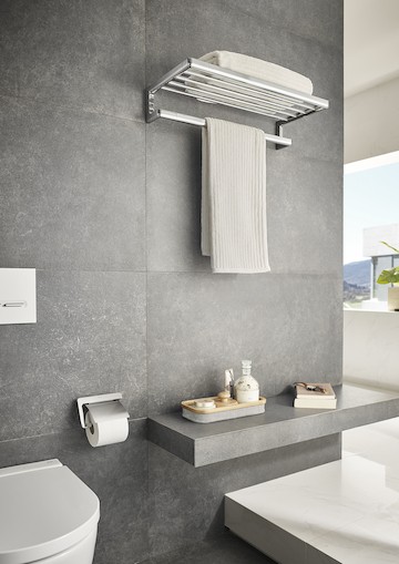 Roca Tempo uchwyt na papier toaletowy z pokrywą chrom A817033001