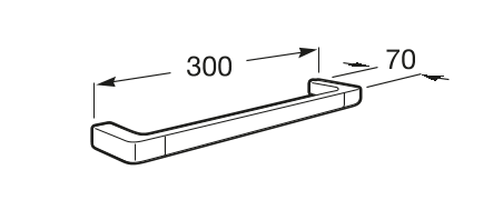 Roca Tempo wieszak jednoramienny na ręcznik 30 cm chrom A817039001