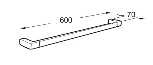 Roca Tempo wieszak jednoramienny na ręcznik 60 cm chrom A817030001