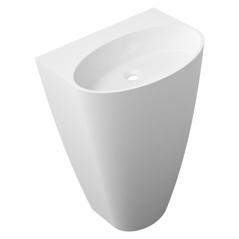 Omnires SIENA Marble+ umywalka wolnostojąca bez otworu 55x43 lany marmur biały SIENAUWBOBP