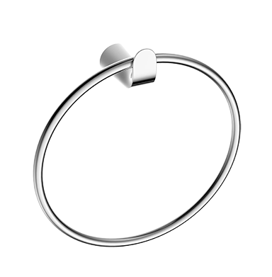 Omnires Saco wieszak na ręcznik okrągły 21,3 cm chrom/biały SA54230CRB