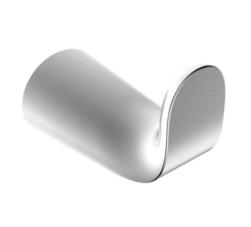 Omnires Saco haczyk pojedyńczy chrom/biały SA54110CRB