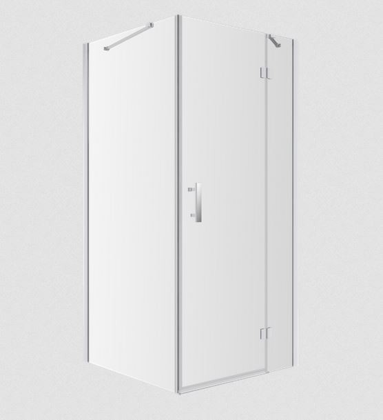 Omnires Manhattan kabina prostokątna 80x90 drzwi otwierane 80 + ścianka boczna 90 L/P chrom połysk przeźroczyste Easy Clean MH8090CRTR