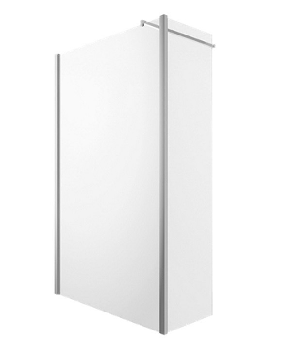 Omnires Marina kabina typu Walk-In ze ścianką boczną 80 cm L/P chrom połysk przeźroczyste Easy Clean MA8030CRTR