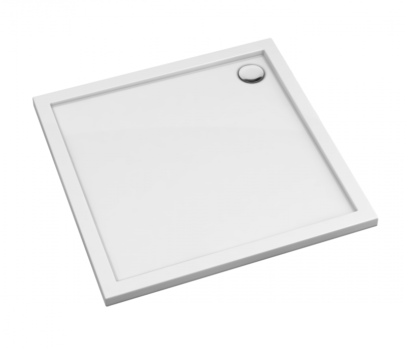 Omnires Merton brodzik kwadratowy 90x90 cm akryl biały MERTON90/KBP