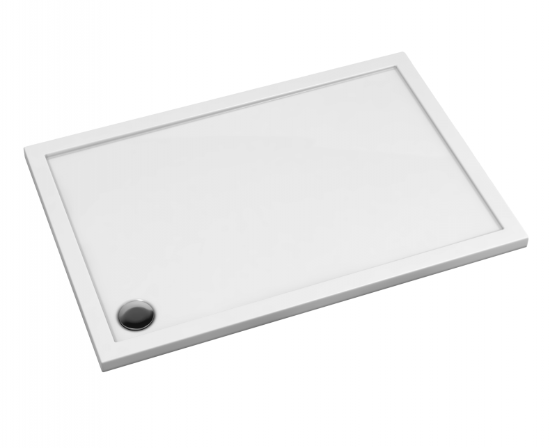 Omnires Merton brodzik prostokątny 120x80 cm akryl biały MERTON80/120/PBP