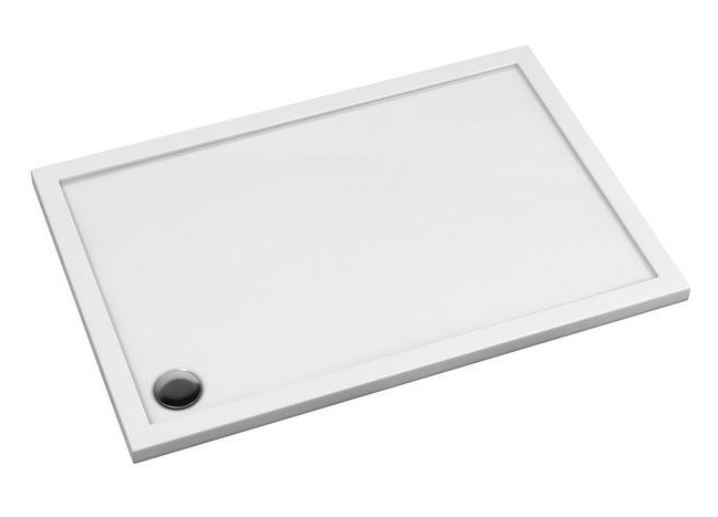 Omnires Merton brodzik prostokątny 100x70 cm akryl biały MERTON70/100/PBP