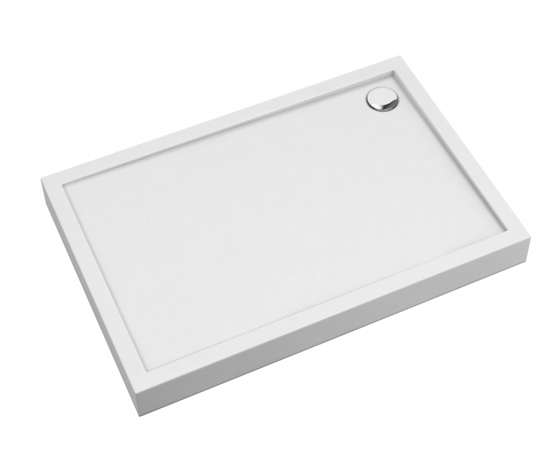 Omnires Camden brodzik prostokątny 100x70 cm akryl biały CAMDEN70/100/PBP