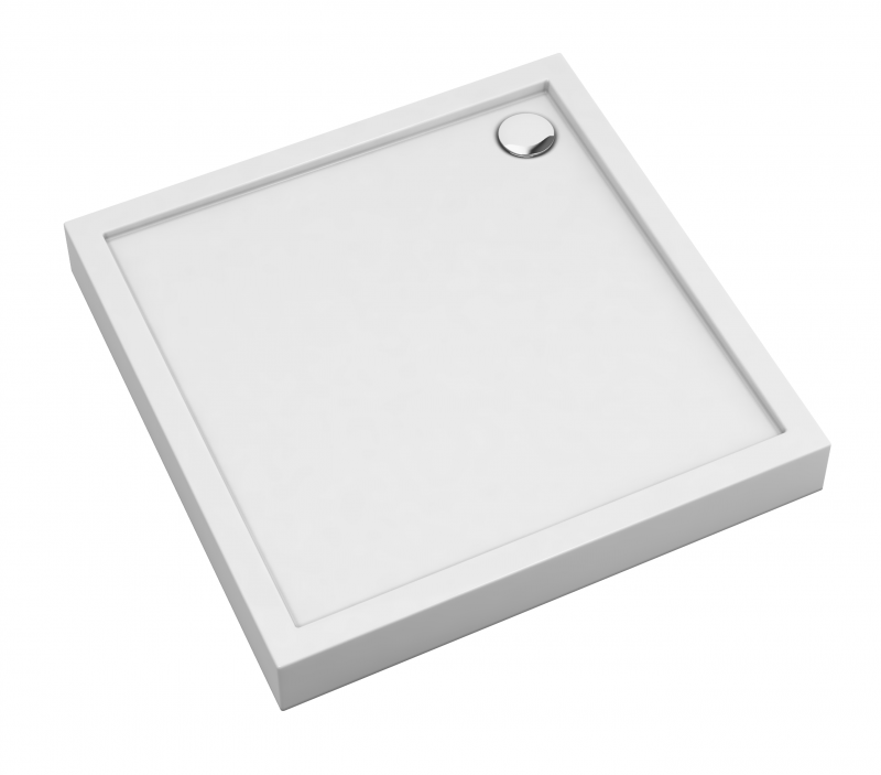 Omnires Camden brodzik kwadratowy 80x80 cm akryl biały CAMDEN80/KBP