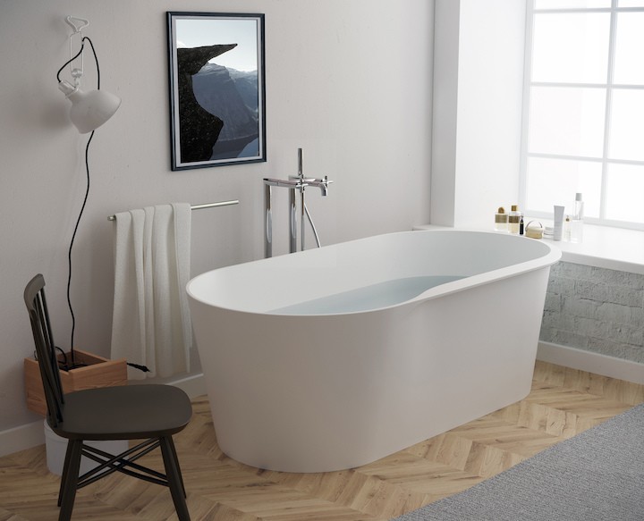 Roca Raina wanna wolnostojąca 159x79 stonex biały A248466000