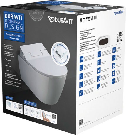 Duravit Me by Starck Sensowash Slim muszla rimless + deska myjąca 631000002004300