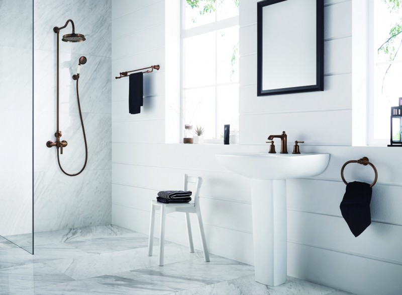 Omnires Art Line wieszak na ręcznik 65 cm miedź antyczna AL53216ORB