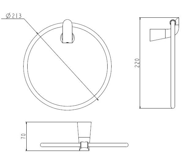 Omnires Saco wieszak na ręcznik okrągły 21,3 cm chrom SA54230CR
