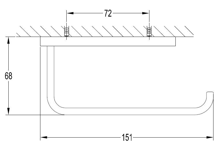 Omnires Darling uchwyt na papier czarny DA70510BL