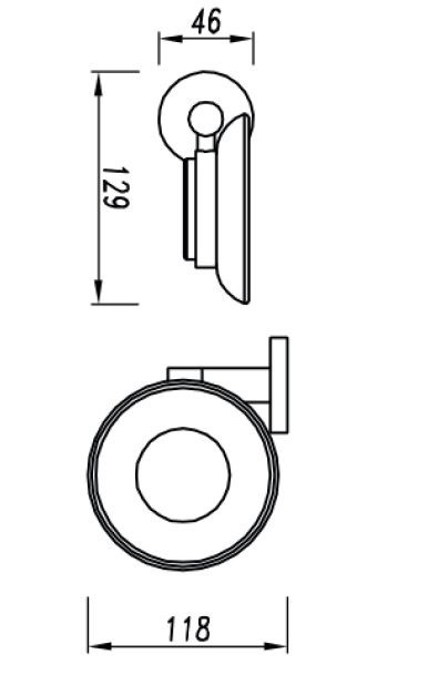 Omnires Modern Project mydelniczka wisząca MP60420CR