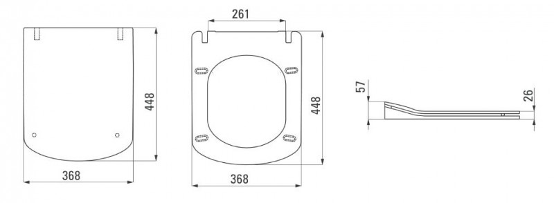 Deante Anemon deska wolnoopadająca slim biały CDZ6ZOZ
