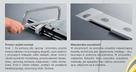 Viega Advantix Vario odpływ liniowy na wymiar do 120cm + ruszt stal matowa 686277 + 686284