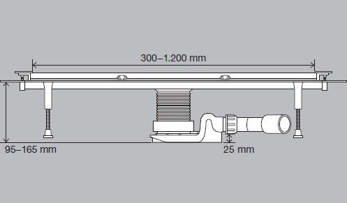 Viega Advantix Vario odpływ liniowy na wymiar do 120cm + ruszt stal błyszcząca 686277 + 686291