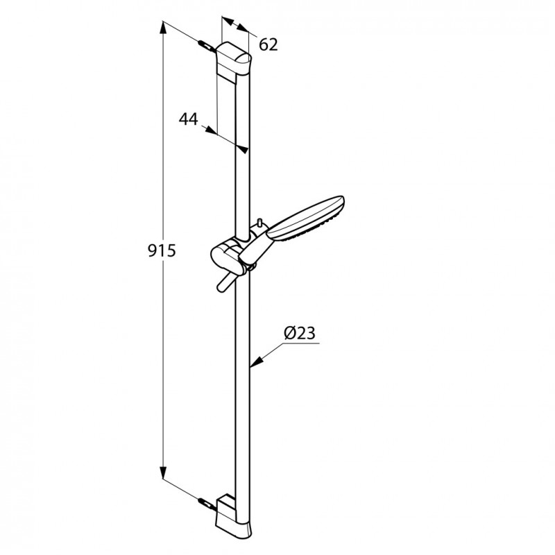 Kludi Freshline 3S zestaw prysznicowy drążek 90 cm słuchawka trzypozycyjna z wężem 160 cm chrom 6794005-00