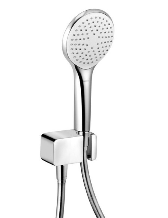 Kludi Freshline 1S zestaw prysznicowy z przyłączem kątowym słuchawka jednopozycyjna z wężem 125 cm chrom 6787005-00