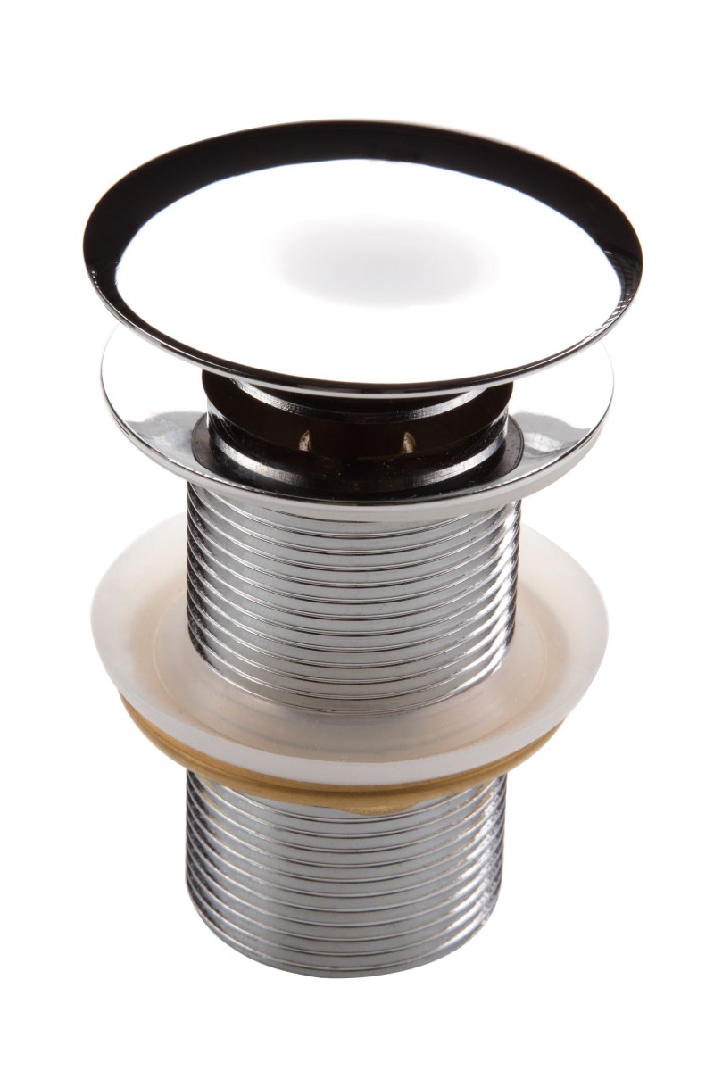 Deante korek umywalkowy click-clack okrągły bez przelewu chrom połysk NHC010A