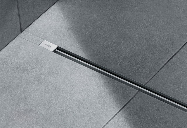 Viega Advantix Vario 4966.10 odpływ liniowy niski 7cm na wymiar do 120cm + ruszt stal błyszcząca 721671 + 686291