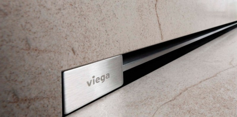 Viega Advantix Vario odpływ liniowy ścienny niski 7cm na wymiar do 120 cm + ruszt stal błyszcząca 736736 + 736576