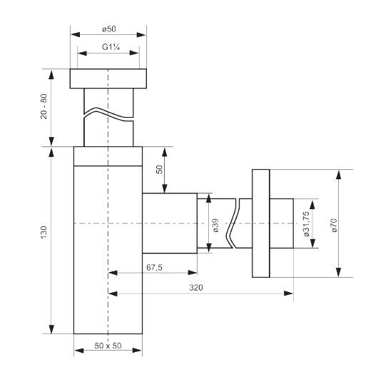 Deante syfon umywalkowy okrągły ozdobny chrom połysk NHC031K