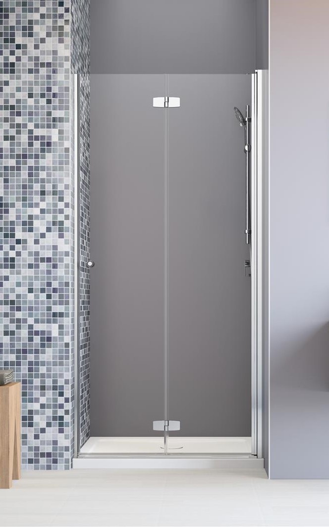 Radaway Fuenta New DWB drzwi wnękowe składane 90 cm prawe chrom Easy Clean 384076-01-01R