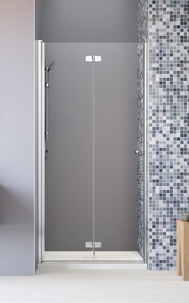 Radaway Fuenta New DWB drzwi wnękowe składane 90 cm lewe chrom Easy Clean 384076-01-01L