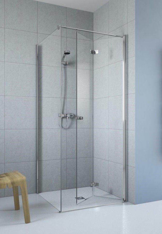 Radaway Fuenta New KDJ-B kabina prostokątna 70x90 drzwi składane 90 prawe i ścianka 70 chrom Easy Clean 384082-01-01R + 384048-01-01