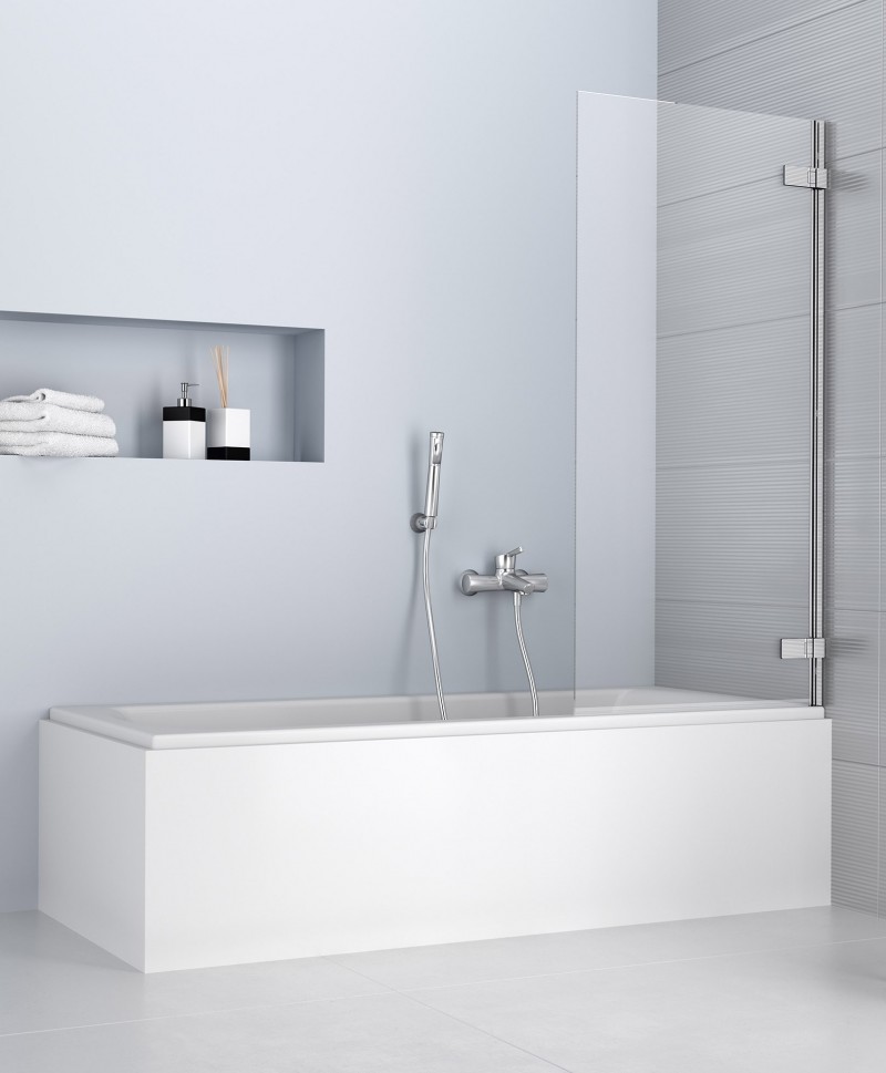 Radaway Arta PNJ parawan nawannowy jednoczęściowy 70 cm prawy chrom przeźroczyste Easy Clean 210101-01R