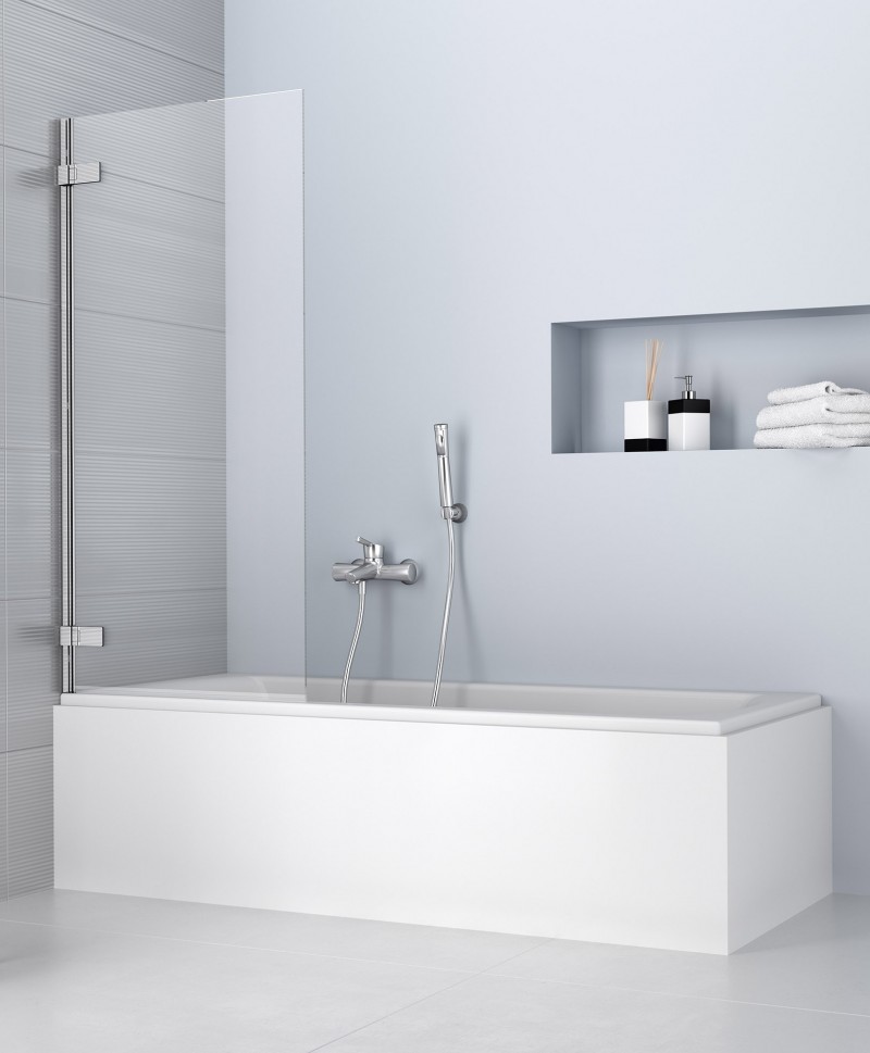 Radaway Arta PNJ parawan nawannowy jednoczęściowy 70 cm lewy chrom przeźroczyste Easy Clean 210101-01L