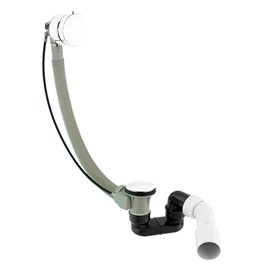 Omnires syfon wannowy z wlewem wody - napełnainie przez przelew biały TK122-PLUS-3.35BP