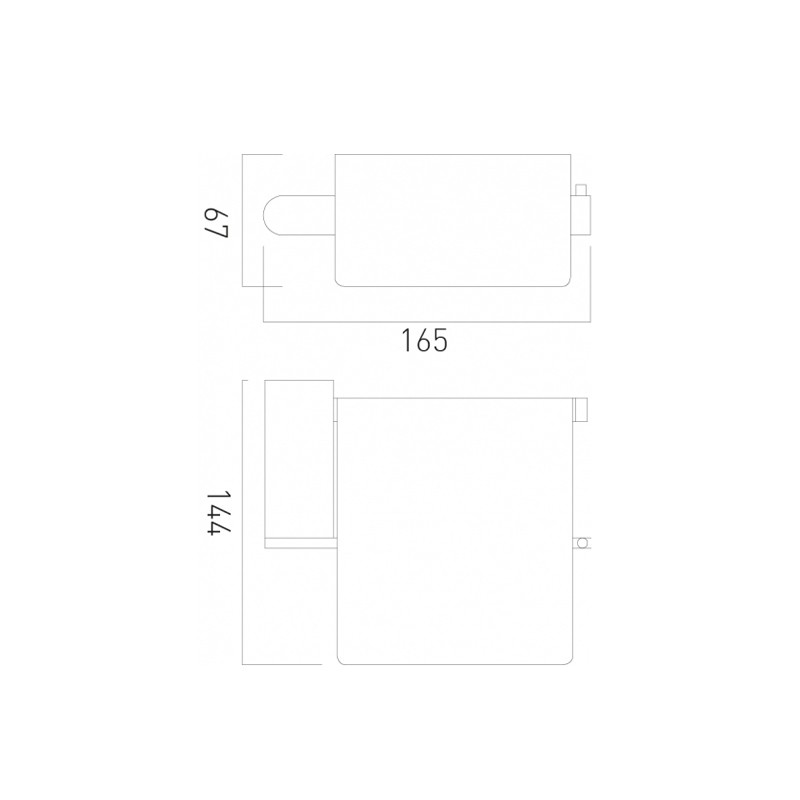 Vado Photon uchwyt na papier toaletowy z klapką chrom połysk PHO-180A-C/P
