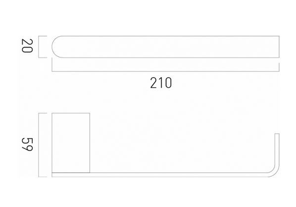 Vado Photon wieszak 21 cm chrom połysk PHO-181-C/P