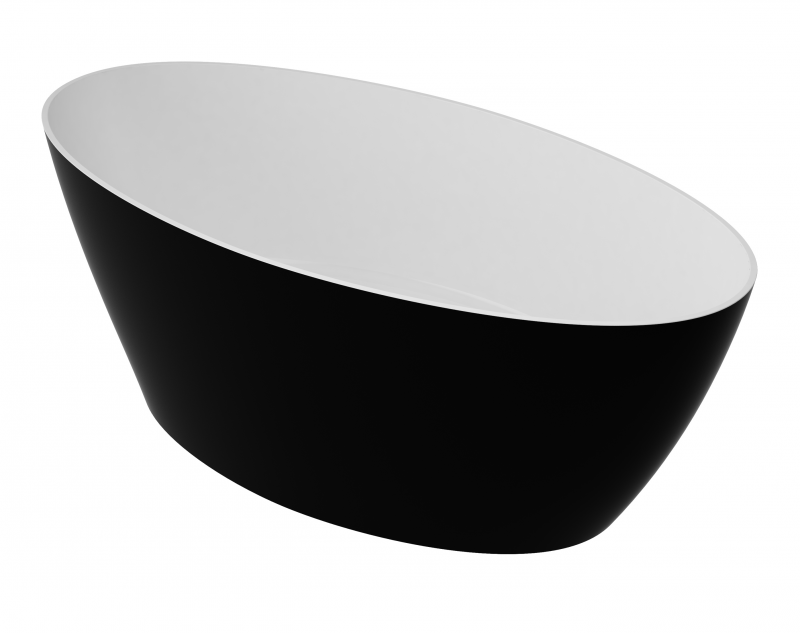 Omnires Siena Marble+ wanna wolnostojąca 160x80 czarny SIENAWWBCP