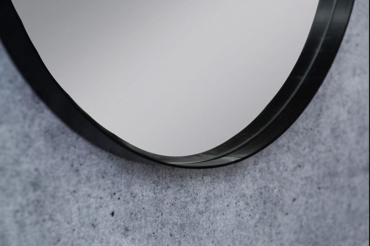 Kraft Olymp Black Lustro okrągłe fi 60 cm czarny mat