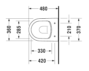 Geberit + Duravit Me by Starck Rimless 48cm - zestaw 6w1 - kompletny stelaż + muszla wisząca + deska wolnoopadająca