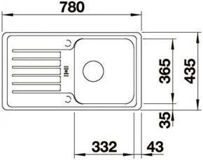 Blanco Legra 45 S Silgranit PuraDur II zlewozmywak granitowy 1 komora z ociekaczem kolor antracyt 522201