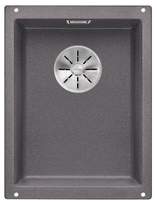 Blanco Subline 320-U Silgranit PuraDur II zlewozmywak granitowy z korkiem InFino komora podwieszana szarość skały 523407