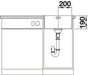 Blanco Andano 400-IF zlewozmywak komora wpuszczana stal szlachetna gładka 522957
