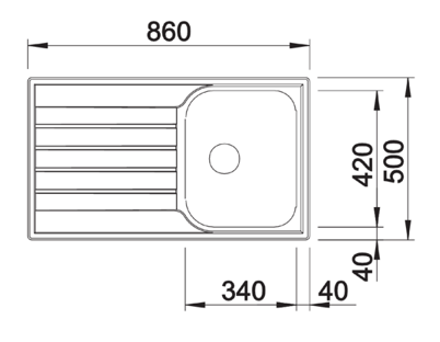 Blanco Livit 45 S Salto zlewozmywak 1 komora z ociekaczem stal szlachetna szczotkowana 514786